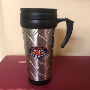 AUBURN TIGERS Stainless Steel Mug with Handle and Sliding Spill-Resistant Lid